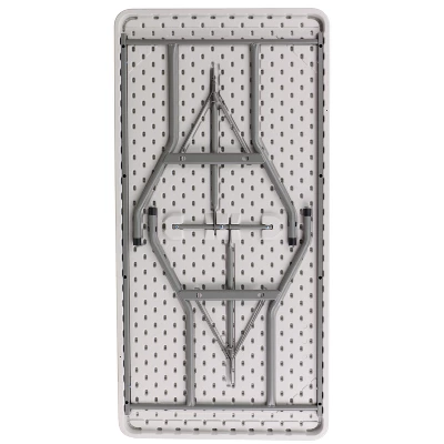 Flash Furniture 5-Foot Granite White Plastic Folding Table 4 Flash Furniture 5-Foot Granite White Plastic Folding Table - Image 4