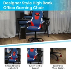 Flash Furniture Ergonomic PC Office Computer Chair - Adjustable Red & Blue Designer Gaming Chair - 360° Swivel - Red Dual Wheel Casters 18 Flash Furniture Ergonomic PC Office Computer Chair - Adjustable Red & Blue Designer Gaming Chair - 360° Swivel - Red Dual Wheel Casters -Flash Furniture GUEST 2041df51 3339 4e3b a440 f2084f5e6900