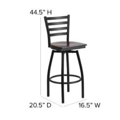 Flash Furniture Black Ladder Back Swivel Metal Barstool 15 Flash Furniture Black Ladder Back Swivel Metal Barstool -Flash Furniture GUEST 2068278f 8beb 4e00 b2af 9ff5d8cad118