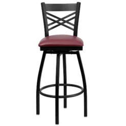 Flash Furniture Black ''X'' Back Swivel Metal Barstool 17 Flash Furniture Black ''X'' Back Swivel Metal Barstool -Flash Furniture GUEST 2075a152 063c 4e1e aae7 e407f66cc411