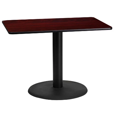 Flash Furniture 24'' X 42'' Rectangular Laminate Table Top With 24'' Round Table Height Base 2 Flash Furniture 24'' X 42'' Rectangular Laminate Table Top With 24'' Round Table Height Base - Image 2
