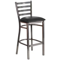 Flash Furniture Clear Coated Ladder Back Metal Restaurant Barstool 21 Flash Furniture Clear Coated Ladder Back Metal Restaurant Barstool -Flash Furniture GUEST 221cb4f2 caed 40b1 849e 08ee02954546