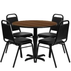 Flash Furniture 36'' Round Laminate Table Set With X-Base And 4 Trapezoidal Back Banquet Chairs 11 Flash Furniture 36'' Round Laminate Table Set With X-Base And 4 Trapezoidal Back Banquet Chairs -Flash Furniture GUEST 24215361 f4cd 44a4 af93 2e43c3a77ca9