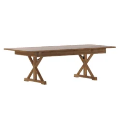 Flash Furniture HERCULES 8' X 40" Rectangular Solid Pine Folding Farm Table With X Legs 27 Flash Furniture HERCULES 8' X 40" Rectangular Solid Pine Folding Farm Table With X Legs -Flash Furniture GUEST 24746d90 402f 429d b21b f20cd59d9cd9