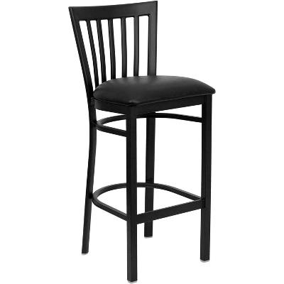 Flash Furniture Black School House Back Metal Restaurant Barstool 10 Flash Furniture Black School House Back Metal Restaurant Barstool - Image 10