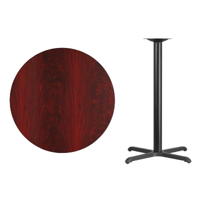 Flash Furniture 36'' Round Laminate Table Top With 30'' X 30'' Bar Height Table Base 3 Flash Furniture 36'' Round Laminate Table Top With 30'' X 30'' Bar Height Table Base - Image 3