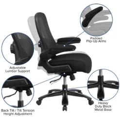 Flash Furniture HERCULES Series Big & Tall 500 Lb. Rated Mesh Executive Swivel Ergonomic Office Chair With Adjustable Lumbar 12 Flash Furniture HERCULES Series Big & Tall 500 Lb. Rated Mesh Executive Swivel Ergonomic Office Chair With Adjustable Lumbar -Flash Furniture GUEST 26633728 e6c8 4de5 b6a7 06c86f9b4756