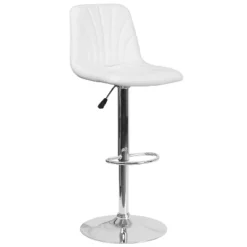 Flash Furniture Contemporary Vinyl Adjustable Height Barstool With Embellished Stitch Design And Chrome Base -Flash Furniture GUEST 26b029f0 0de7 4d70 9f1e bd82c2ab9d2e
