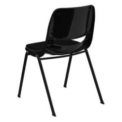 Flash Furniture HERCULES Series 880 Lb. Capacity Black Padded Ergonomic Shell Stack Chair With Black Frame -Flash Furniture GUEST 26e30225 c64b 4384 841e 4d772633cd4e