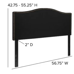 Flash Furniture Lexington Upholstered Full Size Headboard With Accent Nail Trim In Black Fabric 7 Flash Furniture Lexington Upholstered Full Size Headboard With Accent Nail Trim In Black Fabric -Flash Furniture GUEST 2730afa1 7176 447d 96b4 79e9c65e3c20
