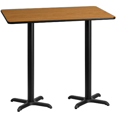 Flash Furniture 30'' X 60'' Rectangular Laminate Table Top With 22'' X 22'' Bar Height Table Bases 3 Flash Furniture 30'' X 60'' Rectangular Laminate Table Top With 22'' X 22'' Bar Height Table Bases - Image 3