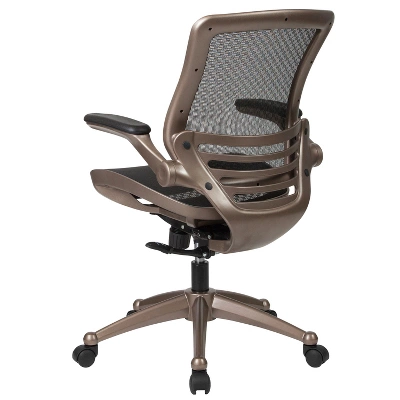 Flash Furniture Mid-Back Transparent Mesh Executive Swivel Office Chair With Flip-Up Arms 6 Flash Furniture Mid-Back Transparent Mesh Executive Swivel Office Chair With Flip-Up Arms - Image 6