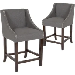 Flash Furniture Carmel Series 24" High Transitional Wood Counter Height Stool With Accent Nail Trim, Set Of 2 31 Flash Furniture Carmel Series 24" High Transitional Wood Counter Height Stool With Accent Nail Trim, Set Of 2 -Flash Furniture GUEST 284f2f0d 5956 4ce9 a84d cb18150ad4ed