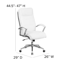 Flash Furniture High Back Designer Smooth Upholstered Executive Swivel Office Chair With Chrome Base And Arms -Flash Furniture GUEST 2a1479ed 1a28 4625 8de6 99e3f28d91c8