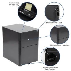 Flash Furniture Work From Home Kit - Black Computer Desk, Ergonomic Mesh Office Chair And Locking Mobile Filing Cabinet With Side Handles 12 Flash Furniture Work From Home Kit - Black Computer Desk, Ergonomic Mesh Office Chair And Locking Mobile Filing Cabinet With Side Handles -Flash Furniture GUEST 2ba157bf 6cb6 4e7f a432 5ff87e58261a