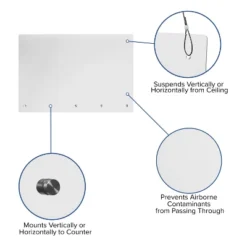 Flash Furniture Suspended Register Shield / Sneeze Guard - Mounting Or Hanging Hardware Included 13 Flash Furniture Suspended Register Shield / Sneeze Guard - Mounting Or Hanging Hardware Included -Flash Furniture GUEST 2c87482c b21d 4164 a77c 663e2c8ec431