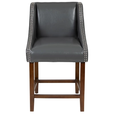 Flash Furniture Carmel Series 24" High Transitional Wood Counter Height Stool With Accent Nail Trim, Set Of 2 11 Flash Furniture Carmel Series 24" High Transitional Wood Counter Height Stool With Accent Nail Trim, Set Of 2 - Image 11