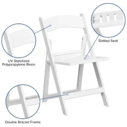 Flash Furniture 2 Pack HERCULES Series 1000 Lb. Capacity White Resin Folding Chair With Slatted Seat 18 Flash Furniture 2 Pack HERCULES Series 1000 Lb. Capacity White Resin Folding Chair With Slatted Seat -Flash Furniture GUEST 2d44f427 5246 4d63 a22c c77b2633a71d