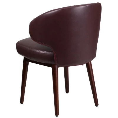 Flash Furniture Comfort Back Series Side Reception Chair With Walnut Legs 2 Flash Furniture Comfort Back Series Side Reception Chair With Walnut Legs - Image 2