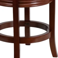 Flash Furniture 24'' High Backless Wood Counter Height Stool With Carved Apron And LeatherSoftSoft Swivel Seat 16 Flash Furniture 24'' High Backless Wood Counter Height Stool With Carved Apron And LeatherSoftSoft Swivel Seat -Flash Furniture GUEST 2dd042ca 396b 45a0 8088 ba34703996cd