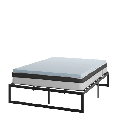 Flash Furniture 14 Inch Metal Platform Bed Frame With 10 Inch Pocket Spring Mattress In A Box And 2 Inch Cool Gel Memory Foam Topper 16 Flash Furniture 14 Inch Metal Platform Bed Frame With 10 Inch Pocket Spring Mattress In A Box And 2 Inch Cool Gel Memory Foam Topper - Image 16
