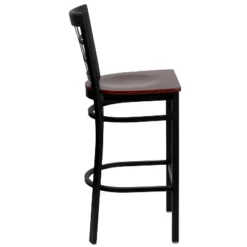 Flash Furniture Black Window Back Metal Restaurant Barstool -Flash Furniture GUEST 2e4a40c8 0f20 4663 a65b 909637af4b74