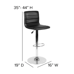 Flash Furniture Modern Vinyl Adjustable Height Barstool With Horizontal Stitch Back 24 Flash Furniture Modern Vinyl Adjustable Height Barstool With Horizontal Stitch Back -Flash Furniture GUEST 2e8a48ef 4ab1 4ec7 a084 b1f9d0abed78
