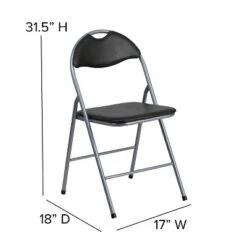 Flash Furniture 2 Pack HERCULES Series Black Vinyl Metal Folding Chair With Carrying Handle 11 Flash Furniture 2 Pack HERCULES Series Black Vinyl Metal Folding Chair With Carrying Handle -Flash Furniture GUEST 2f7aa7af 1d01 4a57 91c8 7bc83fdddbb4