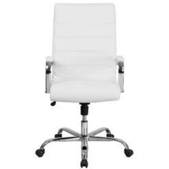 Flash Furniture High Back White LeatherSoft Executive Swivel Office Chair With Chrome Frame And Arms -Flash Furniture GUEST 2ff6cfa0 db97 4e60 8ede 1c9dab622390