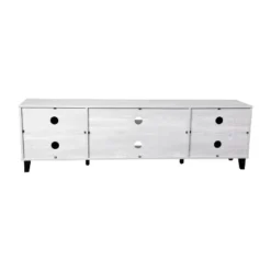 Flash Furniture Nelson 70" Mid Century Modern TV Stand For Up To 60" TV's With Adjustable Shelves And Dual Storage Compartments, Gray -Flash Furniture GUEST 312687e5 f171 436f af9a 9919862a2cd6