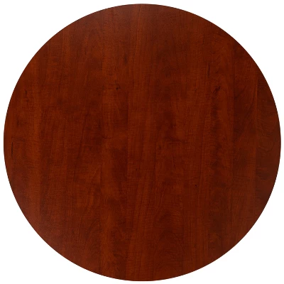 Flash Furniture 36" Round Multi-Purpose Conference Table In Cherry 7 Flash Furniture 36" Round Multi-Purpose Conference Table In Cherry - Image 7