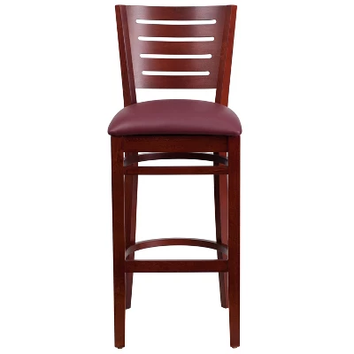 Flash Furniture Slat Back Wooden Restaurant Barstool 3 Flash Furniture Slat Back Wooden Restaurant Barstool - Image 3