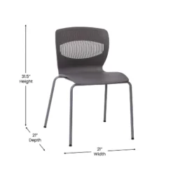 Flash Furniture HERCULES Series Commercial Grade 770 Lb. Capacity Ergonomic Stack Chair With Lumbar Support And Steel Frame -Flash Furniture GUEST 32fadb03 4cc4 4f1e 80b1 a1c794a14553 1