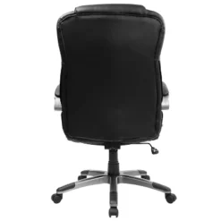 Flash Furniture High Back Black LeatherSoft Executive Swivel Office Chair With Titanium Nylon Base And Loop Arms -Flash Furniture GUEST 3318f525 2e46 418c 91b0 fe4dab867be0