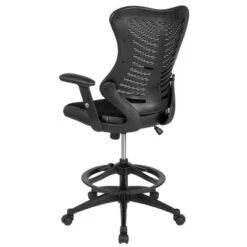 Flash Furniture High Back Designer Black Mesh Drafting Chair With LeatherSoft Sides And Adjustable Arms -Flash Furniture GUEST 33e745b9 8612 441e 8bfa 49da40a836aa