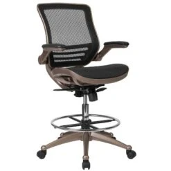 Flash Furniture Mid-Back Transparent Mesh Drafting Chair With Flip-Up Arms 29 Flash Furniture Mid-Back Transparent Mesh Drafting Chair With Flip-Up Arms -Flash Furniture GUEST 3430a408 4680 428c 9f48 e5b1bbee2dcc