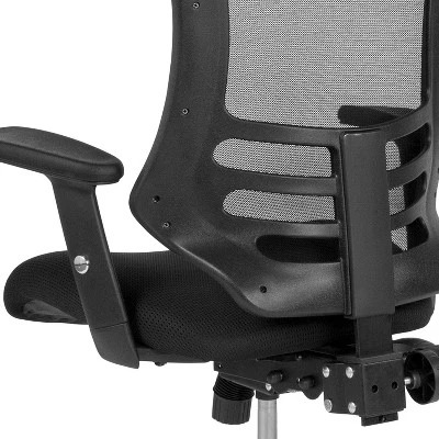 Flash Furniture High Back Black Mesh Multifunction Executive Swivel Ergonomic Office Chair With Molded Foam Seat And Adjustable Arms 5 Flash Furniture High Back Black Mesh Multifunction Executive Swivel Ergonomic Office Chair With Molded Foam Seat And Adjustable Arms - Image 5