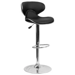 Flash Furniture Contemporary Cozy Mid-Back Vinyl Adjustable Height Barstool With Chrome Base 30 Flash Furniture Contemporary Cozy Mid-Back Vinyl Adjustable Height Barstool With Chrome Base -Flash Furniture GUEST 354c3065 cef7 48f3 8b82 e182ba9c27d5