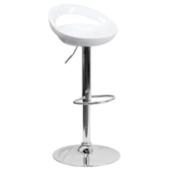 Flash Furniture Contemporary Plastic Adjustable Height Barstool With Rounded Cutout Back And Chrome Base 29 Flash Furniture Contemporary Plastic Adjustable Height Barstool With Rounded Cutout Back And Chrome Base -Flash Furniture GUEST 3560401d 5ee5 4dc3 82cd 2011ac4c3541