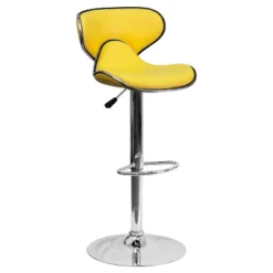 Flash Furniture Contemporary Cozy Mid-Back Vinyl Adjustable Height Barstool With Chrome Base 25 Flash Furniture Contemporary Cozy Mid-Back Vinyl Adjustable Height Barstool With Chrome Base -Flash Furniture GUEST 35d2ac1b 246a 43b5 8152 23711b1366a1