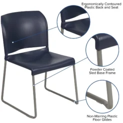 Flash Furniture HERCULES Series 880 Lb. Capacity Navy Full Back Contoured Stack Chair With Gray Powder Coated Sled Base 14 Flash Furniture HERCULES Series 880 Lb. Capacity Navy Full Back Contoured Stack Chair With Gray Powder Coated Sled Base -Flash Furniture GUEST 3672e30d 35c4 4a2c 8315 613cfee5d453