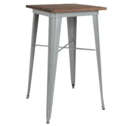 Flash Furniture 23.5" Square Metal Indoor Bar Height Table With Rustic Wood Top 9 Flash Furniture 23.5" Square Metal Indoor Bar Height Table With Rustic Wood Top -Flash Furniture GUEST 376e3f25 3a61 4ddc a507 5ce6c970cc9d