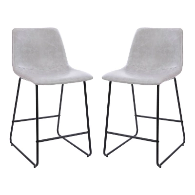 Flash Furniture 24 Inch Commercial Grade LeatherSoft Counter Height Barstools, Set Of 2 15 Flash Furniture 24 Inch Commercial Grade LeatherSoft Counter Height Barstools, Set Of 2 - Image 15