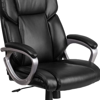 Flash Furniture Mid-Back LeatherSoftSoft Executive Swivel Office Chair With Padded Arms 5 Flash Furniture Mid-Back LeatherSoftSoft Executive Swivel Office Chair With Padded Arms - Image 5