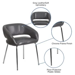 Flash Furniture Fusion Series Contemporary LeatherSoft Side Reception Chair With Chrome Legs 17 Flash Furniture Fusion Series Contemporary LeatherSoft Side Reception Chair With Chrome Legs -Flash Furniture GUEST 37c93e7d 8873 4a08 8a04 3bbc997066bd