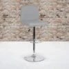 Flash Furniture Bellagio Contemporary Adjustable Height Crown Back Barstool With Accent Nail Trim