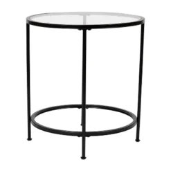 Flash Furniture Astoria Collection Round End Table - Modern Clear Glass Accent Table With Matte Black Frame 14 Flash Furniture Astoria Collection Round End Table - Modern Clear Glass Accent Table With Matte Black Frame -Flash Furniture GUEST 383f23f3 aa89 4dfe 8817 3f808e8c55c0