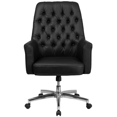 Flash Furniture Mid-Back Traditional Tufted LeatherSoft Executive Swivel Office Chair With Arms 8 Flash Furniture Mid-Back Traditional Tufted LeatherSoft Executive Swivel Office Chair With Arms - Image 8