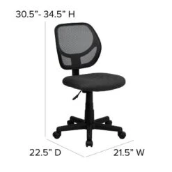Flash Furniture Low Back Gray Mesh Swivel Task Office Chair With Curved Square Back 11 Flash Furniture Low Back Gray Mesh Swivel Task Office Chair With Curved Square Back -Flash Furniture GUEST 396b7163 dd72 438e 9e18 8eacc15fa14c