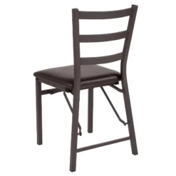 Flash Furniture HERCULES Series Brown Folding Ladder Back Metal Chair With Brown Vinyl Seat 14 Flash Furniture HERCULES Series Brown Folding Ladder Back Metal Chair With Brown Vinyl Seat -Flash Furniture GUEST 39f3dfd1 5711 4eaf 95fa 0406f740f32c